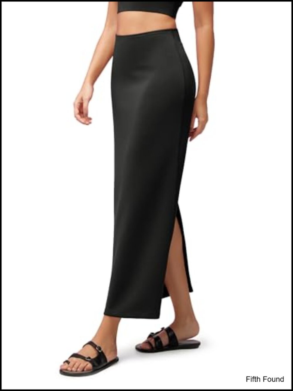 Modal Soft Maxi Skirt High Waist Back Slit Long Pencil Skirt
